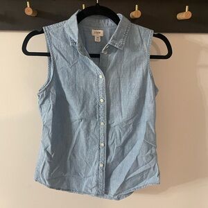 J Crew Factory Sleeveless Chambray Top - Size XS